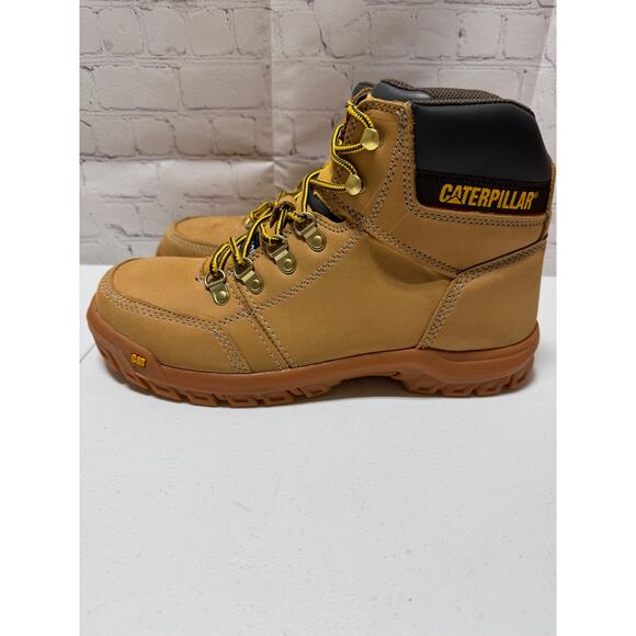 Caterpillar CAT Outline ST Steel Toe Work Boots Honey Reset Men’s 10.5 NIB - Picture 3 of 9